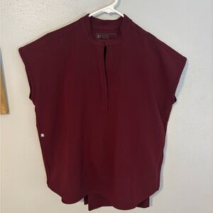 Figs Women's Deep Red Blouse